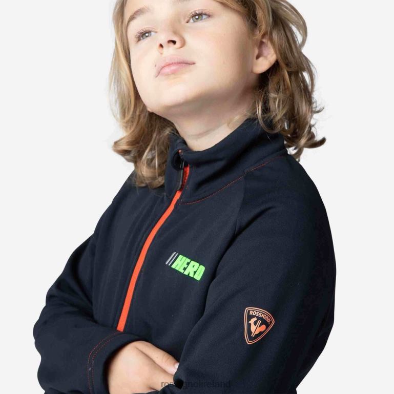 Rossignol Tops Boys Full-Zip Hero Clim Fleece Jacket Black 62R6R1141