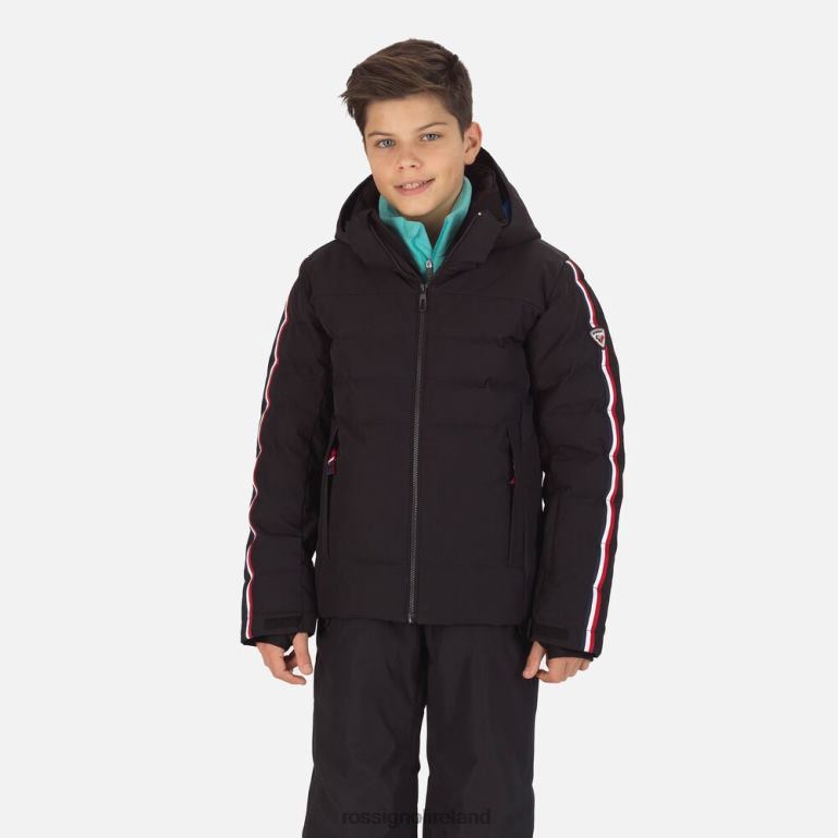 Rossignol Tops Boys Hiver Polydown Ski Jacket Black 62R6R1201