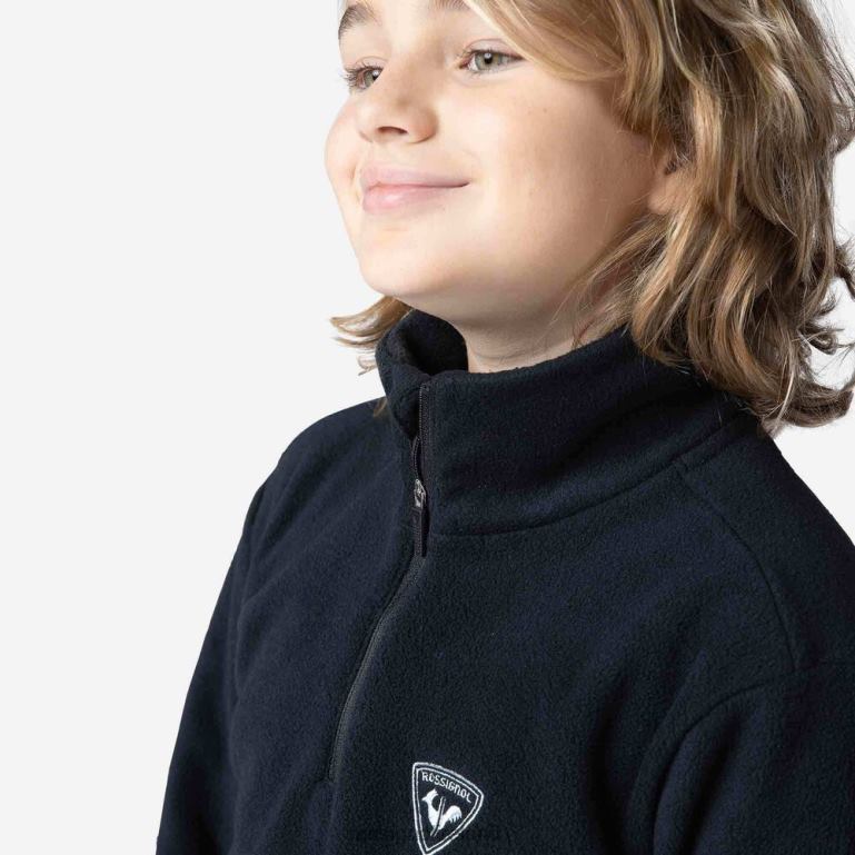 Rossignol Tops Boys Half-Zip Fleece Top Black 62R6R1142