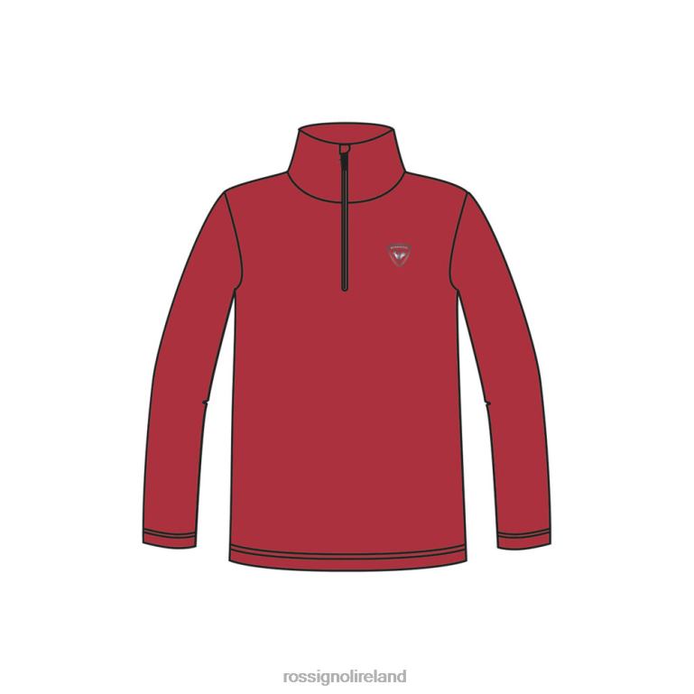 Rossignol Tops Boys Half-Zip Fleece Top Sportsred 62R6R1139