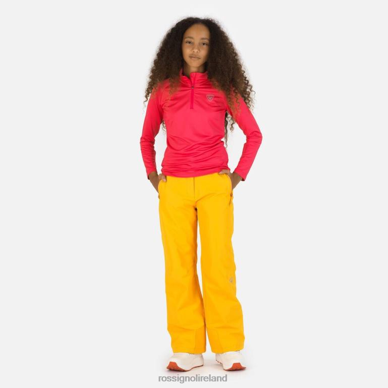 Rossignol Tops Girls Half-Zip Stretch Fleece Midlayer Pinklift 62R6R1241