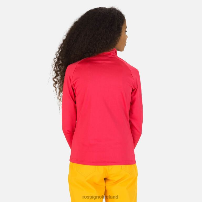 Rossignol Tops Girls Half-Zip Stretch Fleece Midlayer Pinklift 62R6R1241