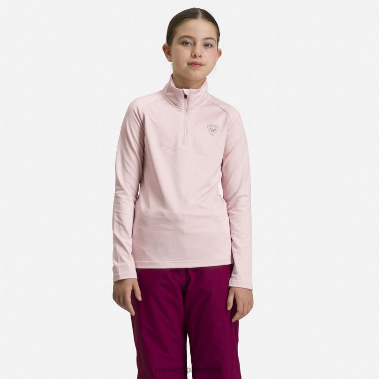 Rossignol Tops Girls Half-Zip Stretch Fleece Midlayer Powderpink 62R6R1146