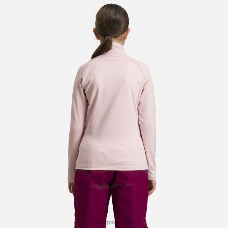 Rossignol Tops Girls Half-Zip Stretch Fleece Midlayer Powderpink 62R6R1146