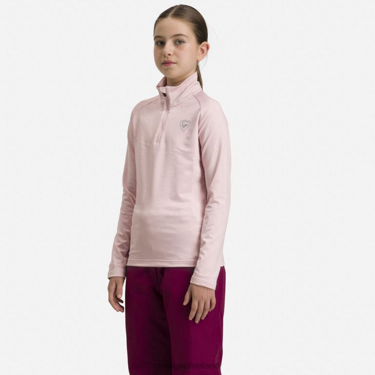 Rossignol Tops Girls Half-Zip Stretch Fleece Midlayer Powderpink 62R6R1146