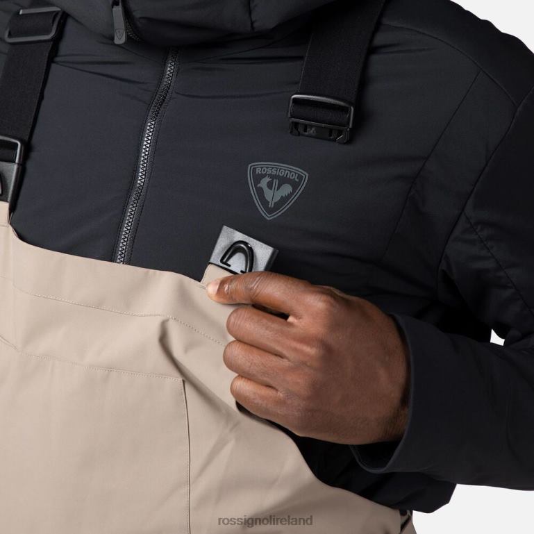 Rossignol Bottoms Men Relaxed Bib Pants Dune 62R6R388