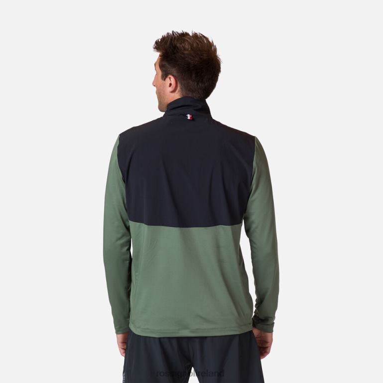 Rossignol Tops Men 1/2 Zip Midlayer Ebony Green 62R6R402