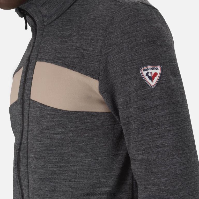 Rossignol Tops Men React Merino Full Zip Midlayer Black 62R6R64