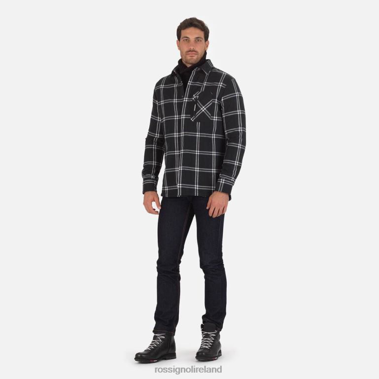 Rossignol Tops Men Flannel Shirt Black 62R6R240