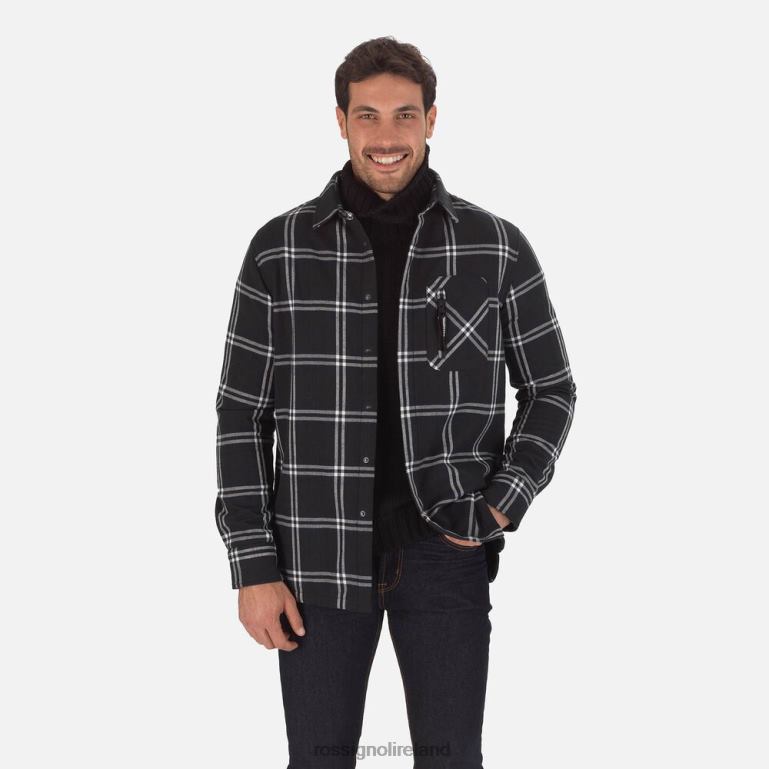 Rossignol Tops Men Flannel Shirt Black 62R6R240