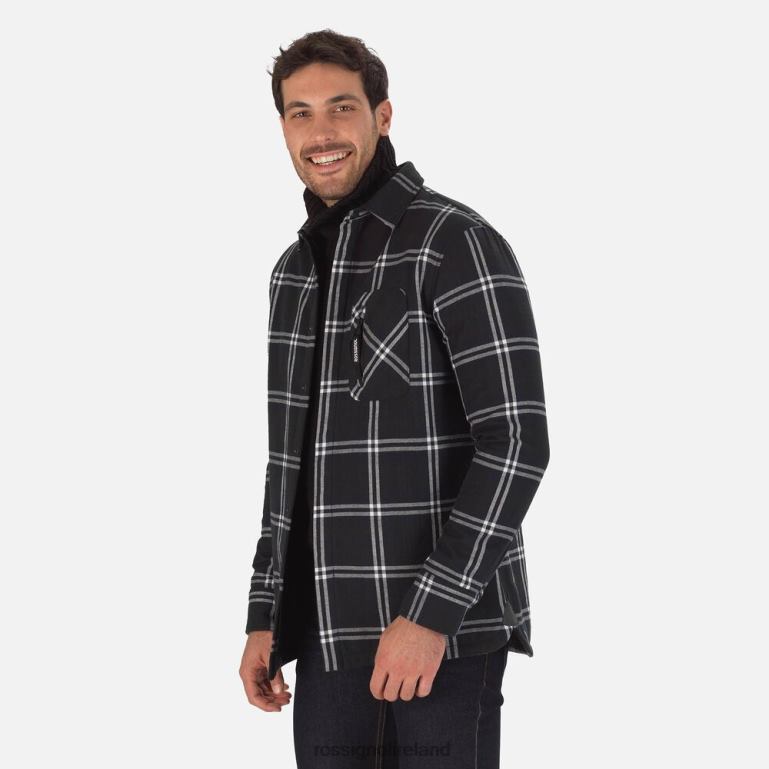 Rossignol Tops Men Flannel Shirt Black 62R6R240