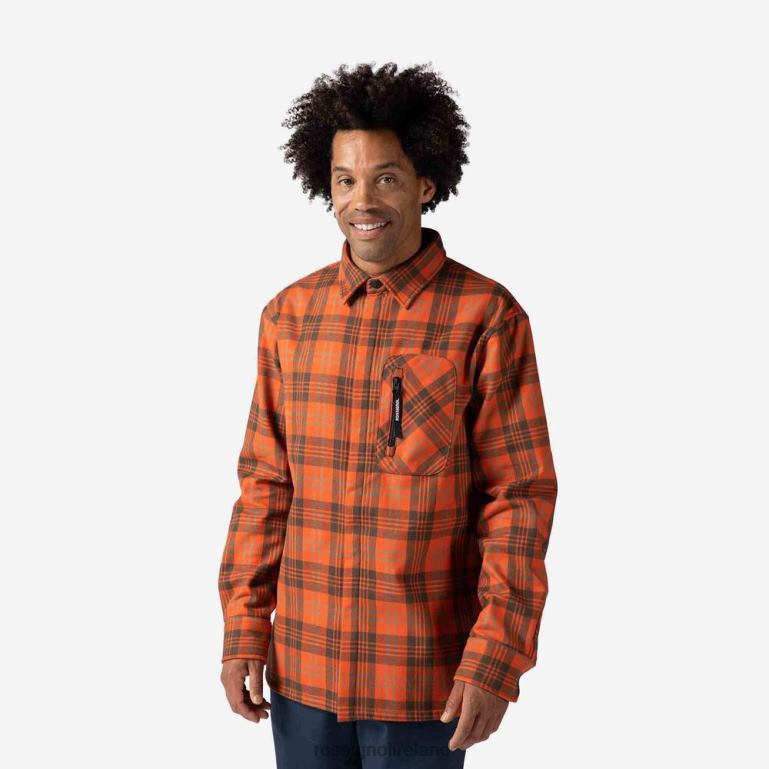 Rossignol Tops Men Flannel Shirt Tan 62R6R246