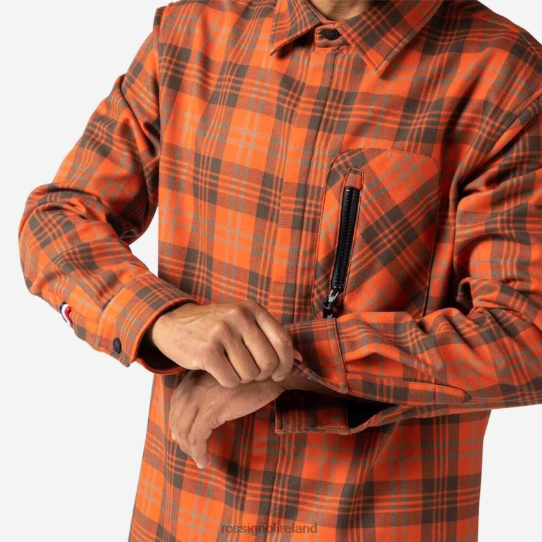 Rossignol Tops Men Flannel Shirt Tan 62R6R246