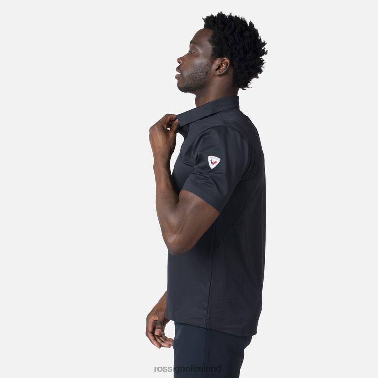 Rossignol Tops Men Lightweight Breathable Polo Shirt Black 62R6R11