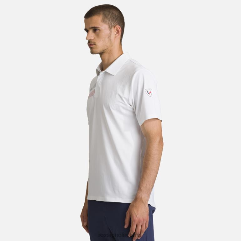 Rossignol Tops Men Lightweight Breathable Polo Shirt White 62R6R5