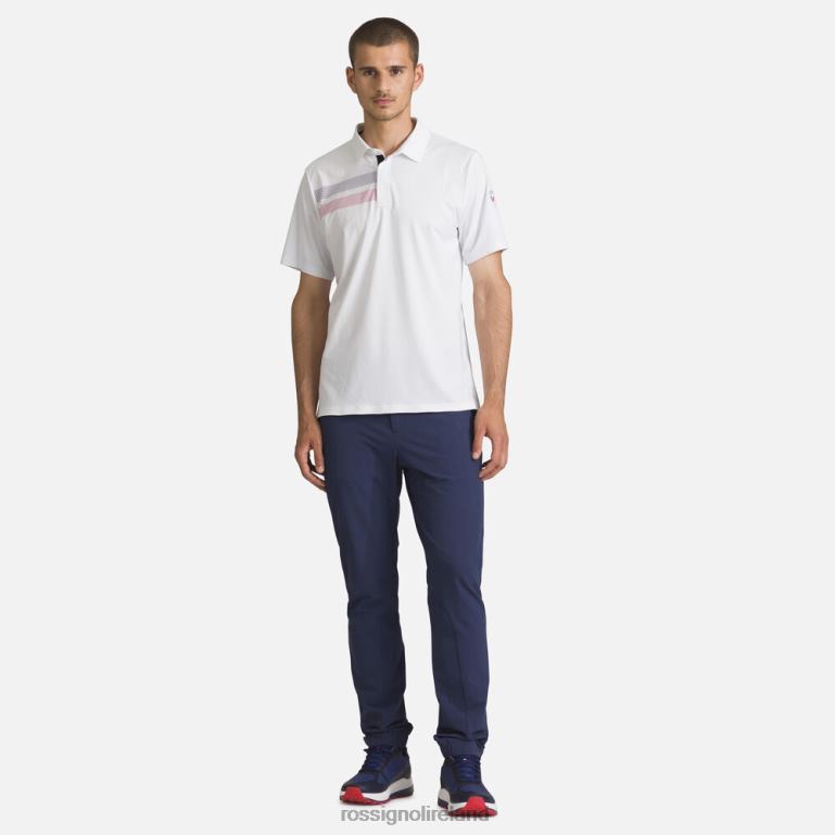 Rossignol Tops Men Lightweight Breathable Polo Shirt White 62R6R5