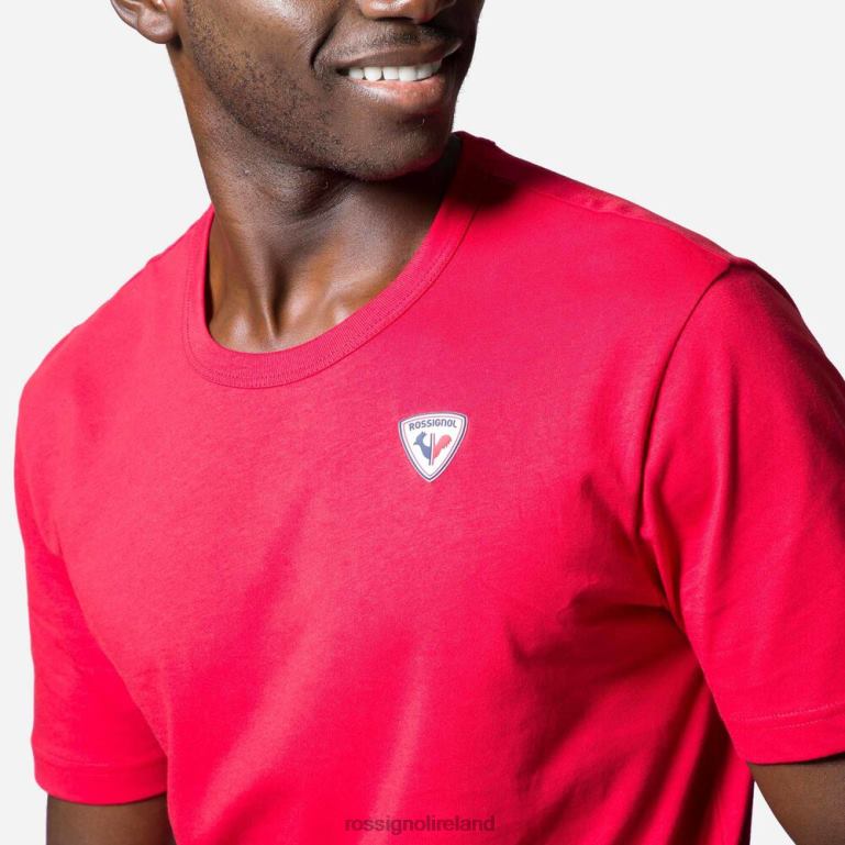 Rossignol Tops Men Logo Plain Tee Carmin 62R6R119