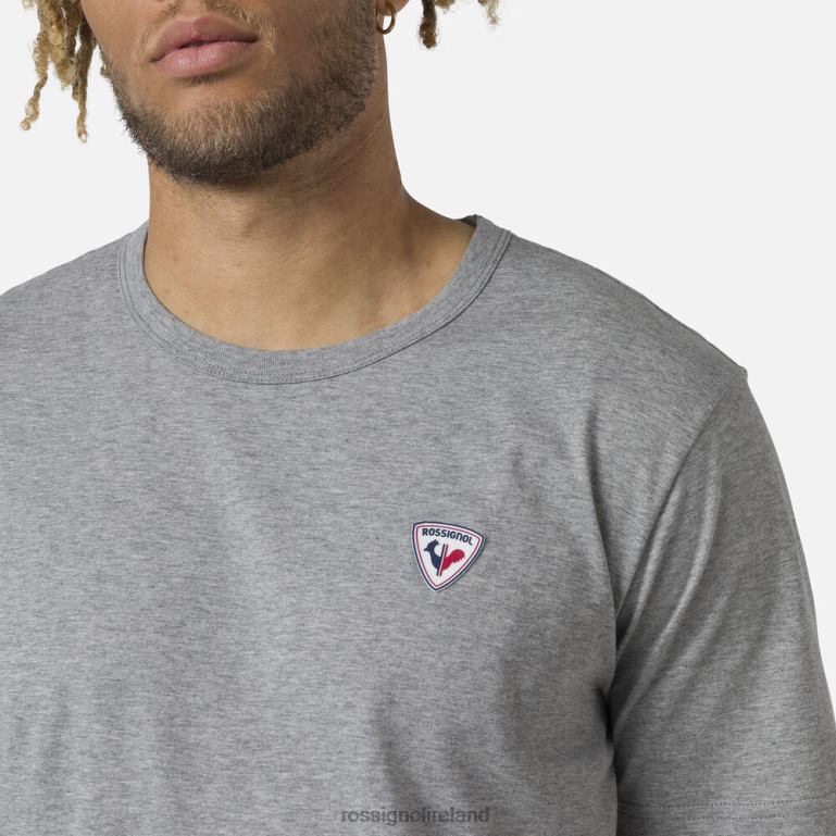 Rossignol Tops Men Logo Plain Tee Heathergrey 62R6R54