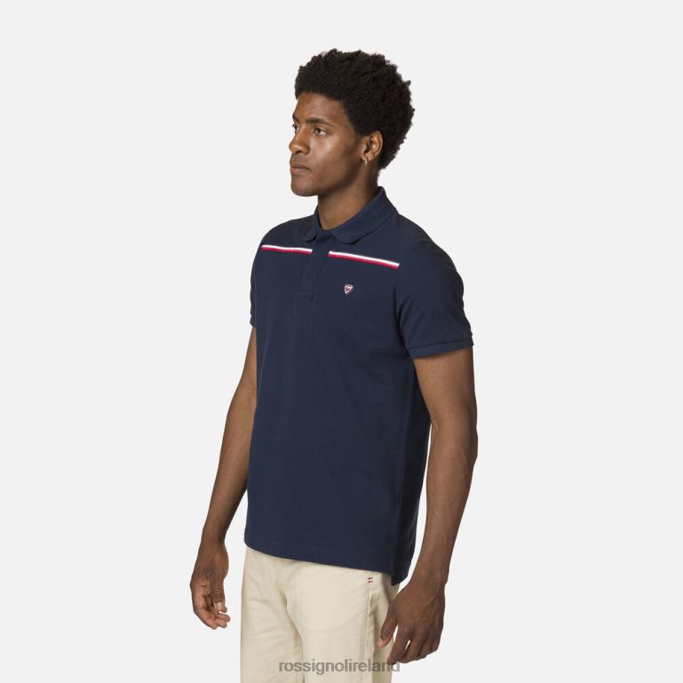 Rossignol Tops Men Logo Polo Tape Shirt Dark Navy 62R6R515