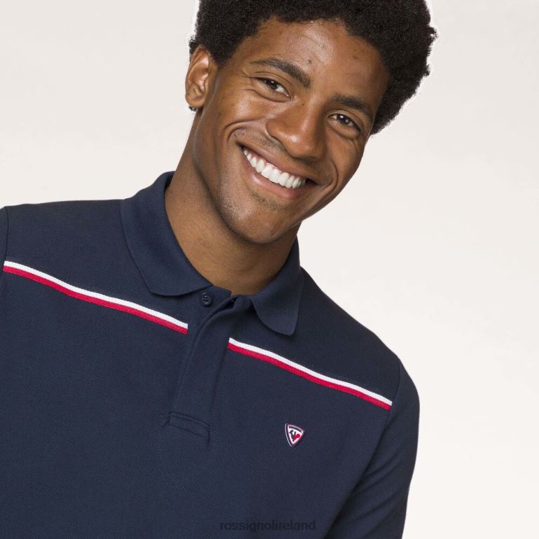 Rossignol Tops Men Logo Polo Tape Shirt Dark Navy 62R6R515