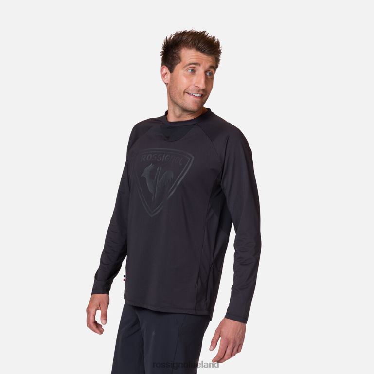 Rossignol Tops Men Long Sleeve Jersey Classic Fit Black 62R6R370