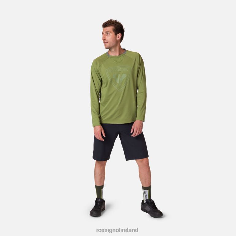 Rossignol Tops Men Long Sleeve Jersey Classic Fit Moss Green 62R6R70