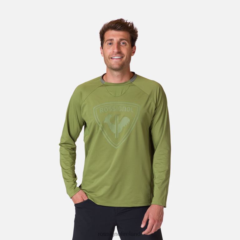 Rossignol Tops Men Long Sleeve Jersey Classic Fit Moss Green 62R6R70