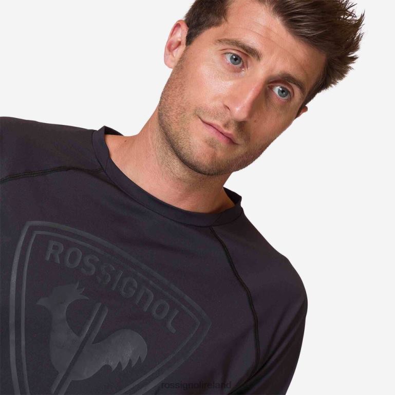 Rossignol Tops Men Short Sleeve Jersey Classic Fit Black 62R6R26