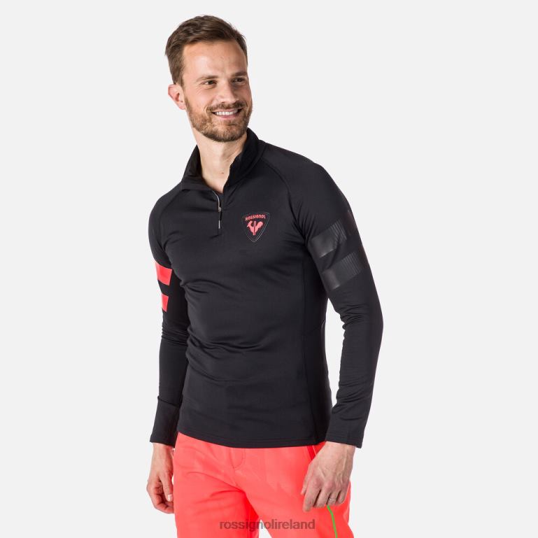 Rossignol Tops Men Classique Hero Half-Zip Fleece Top Black 62R6R115