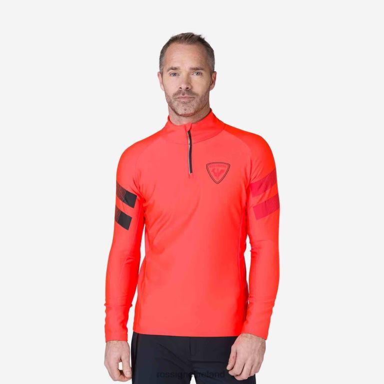 Rossignol Tops Men Classique Hero Half-Zip Fleece Top Neonred 62R6R608