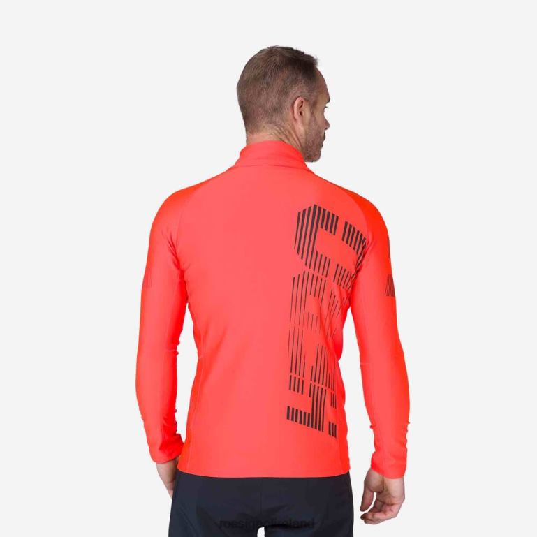 Rossignol Tops Men Classique Hero Half-Zip Fleece Top Neonred 62R6R608