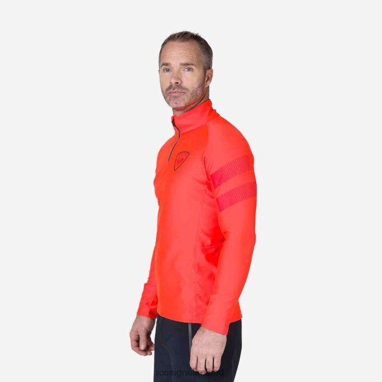Rossignol Tops Men Classique Hero Half-Zip Fleece Top Neonred 62R6R608