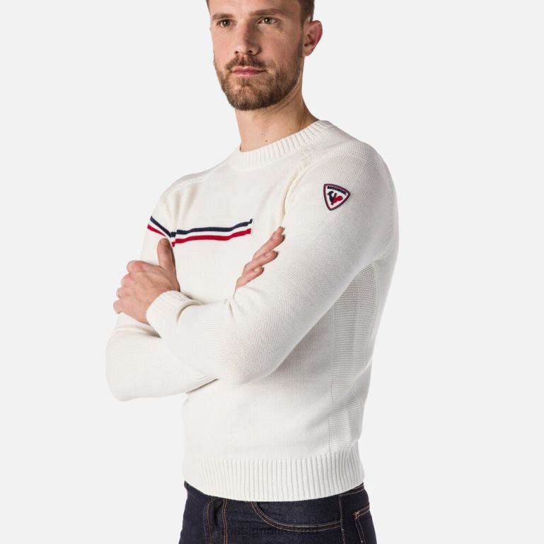 Rossignol Tops Men Odysseus Round-Neck Sweater White 62R6R651