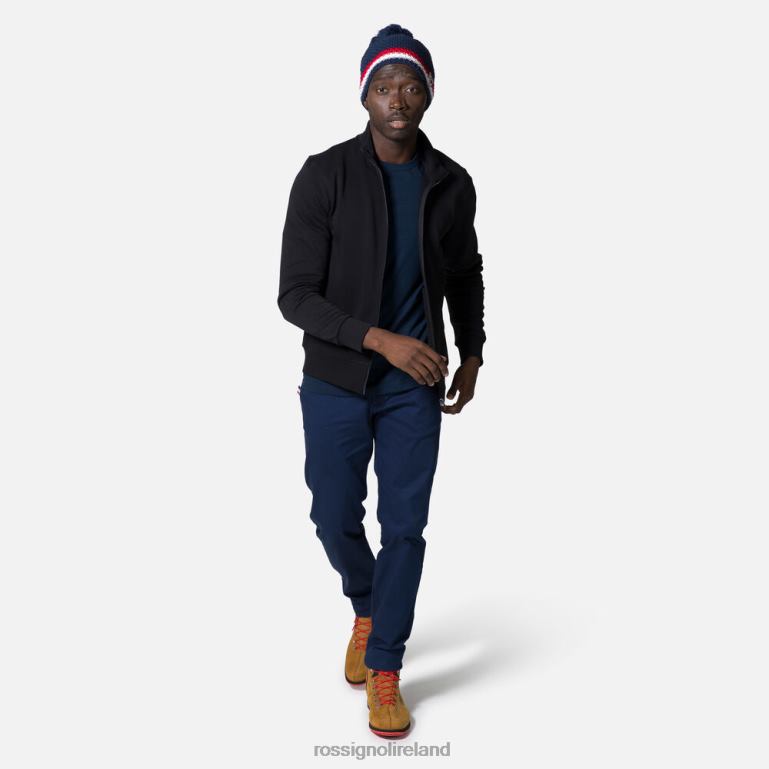 Rossignol Tops Men Full-Zip Logo Cotton Sweatshirt Black 62R6R430