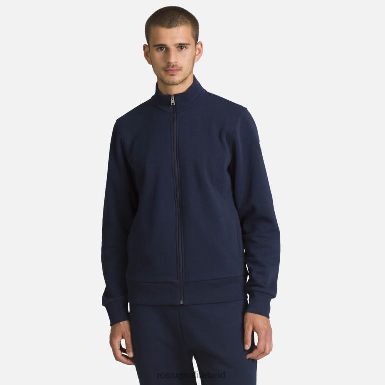 Rossignol Tops Men Full-Zip Logo Cotton Sweatshirt Darknavy 62R6R416