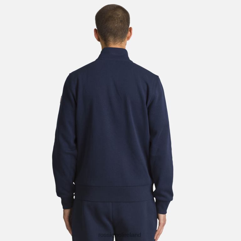 Rossignol Tops Men Full-Zip Logo Cotton Sweatshirt Darknavy 62R6R416