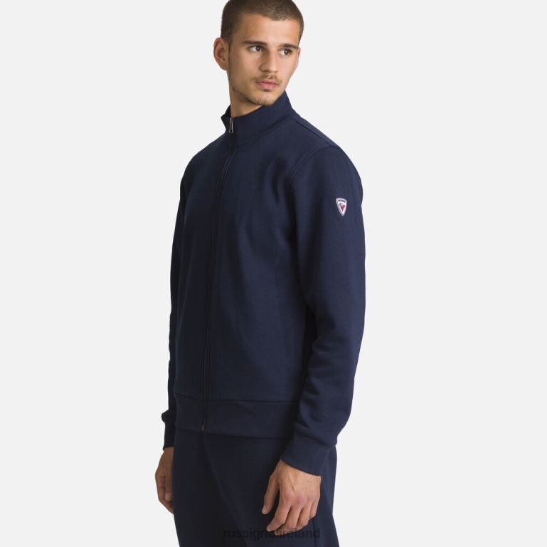 Rossignol Tops Men Full-Zip Logo Cotton Sweatshirt Darknavy 62R6R416