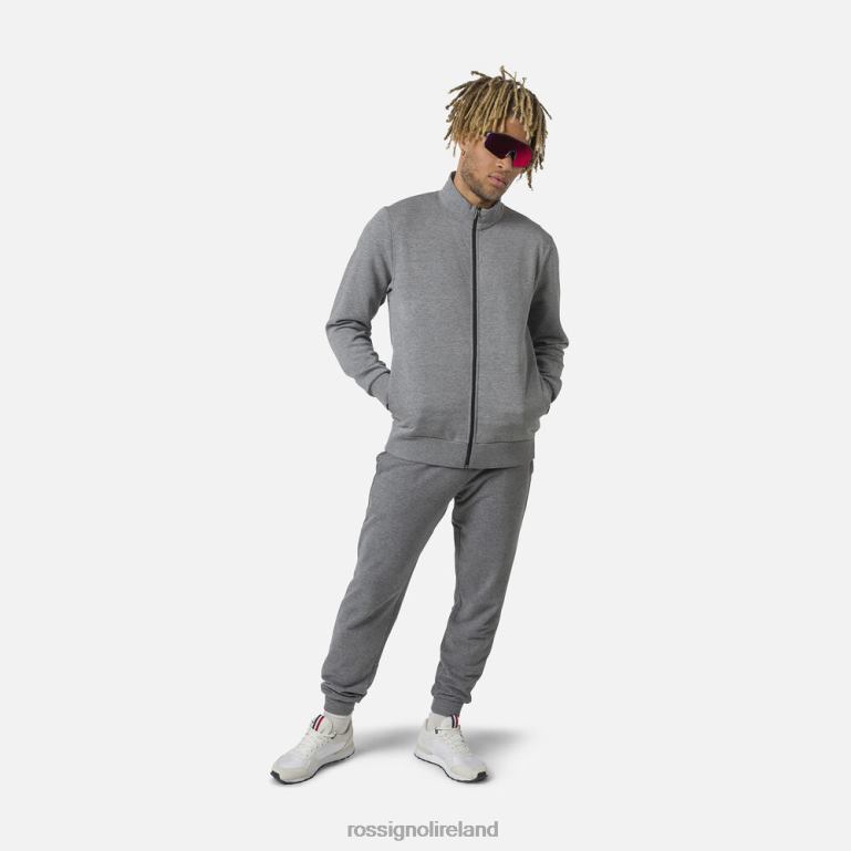 Rossignol Tops Men Full-Zip Logo Fleece Sweatshirt Heathergrey 62R6R417