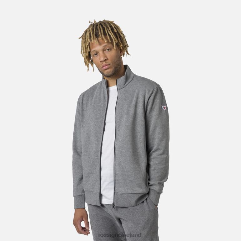 Rossignol Tops Men Full-Zip Logo Fleece Sweatshirt Heathergrey 62R6R417