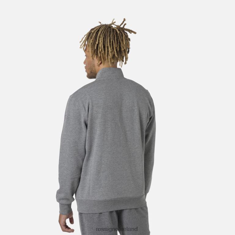 Rossignol Tops Men Full-Zip Logo Fleece Sweatshirt Heathergrey 62R6R417