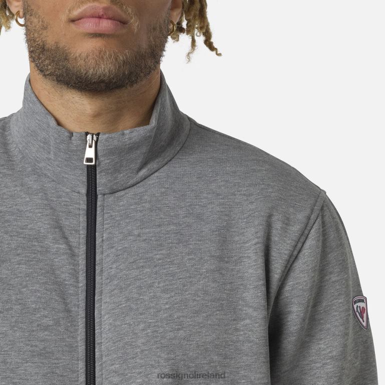 Rossignol Tops Men Full-Zip Logo Fleece Sweatshirt Heathergrey 62R6R417