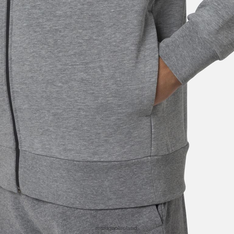 Rossignol Tops Men Full-Zip Logo Fleece Sweatshirt Heathergrey 62R6R417