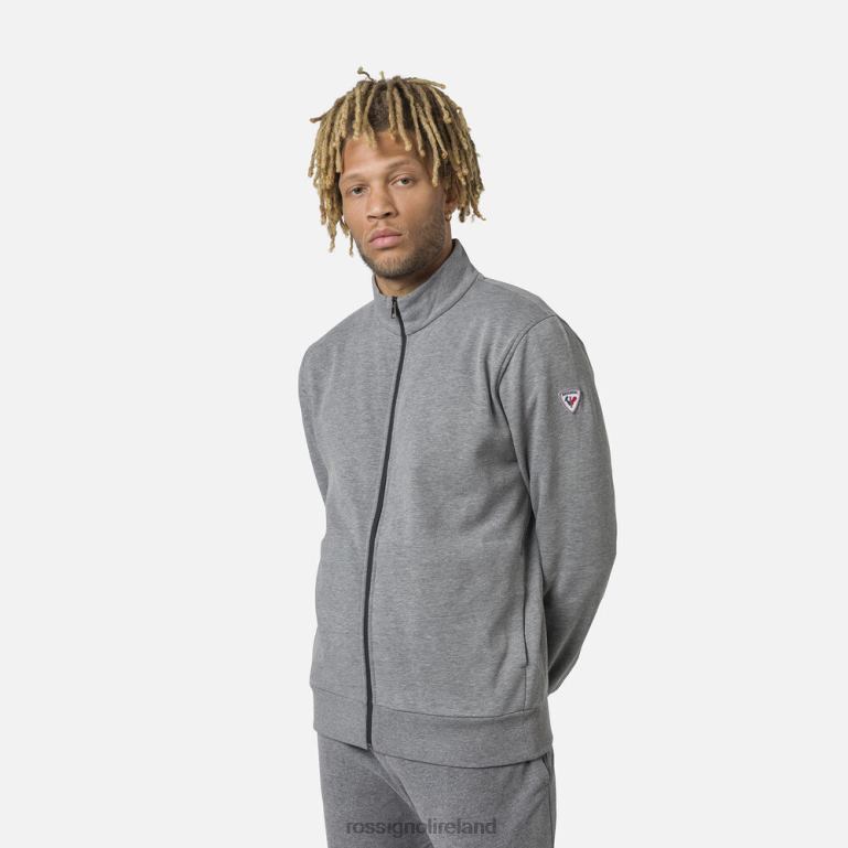 Rossignol Tops Men Full-Zip Logo Fleece Sweatshirt Heathergrey 62R6R417