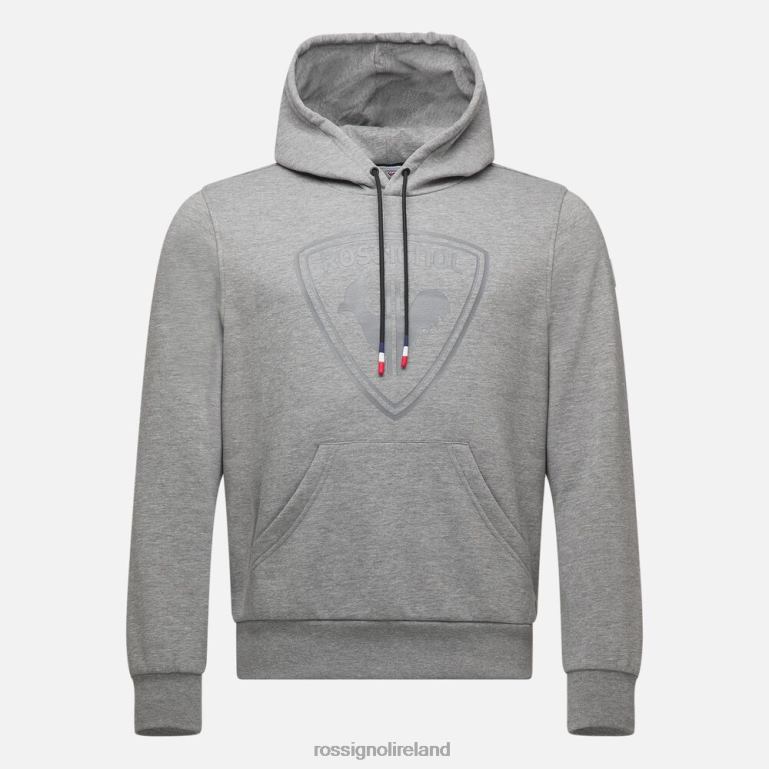 Rossignol Tops Men Hooded Logo Cotton Sweatshirt Heathergrey 62R6R419