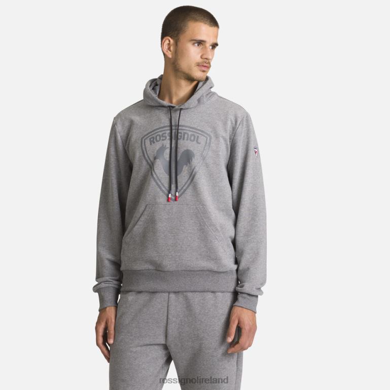 Rossignol Tops Men Hooded Logo Cotton Sweatshirt Heathergrey 62R6R419