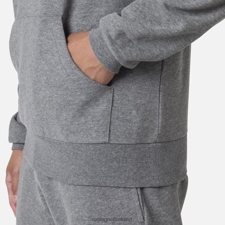Rossignol Tops Men Hooded Logo Fleece Sweatshirt Heathergrey 62R6R44