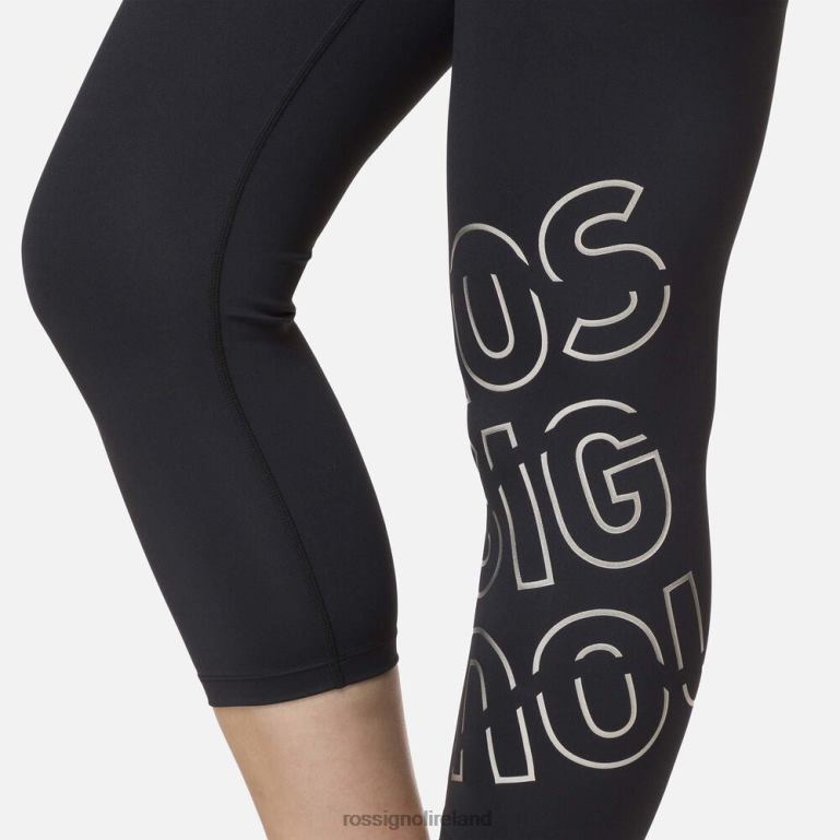 Rossignol Bottoms Women Stretch 3/4 Running Tights Black 62R6R838