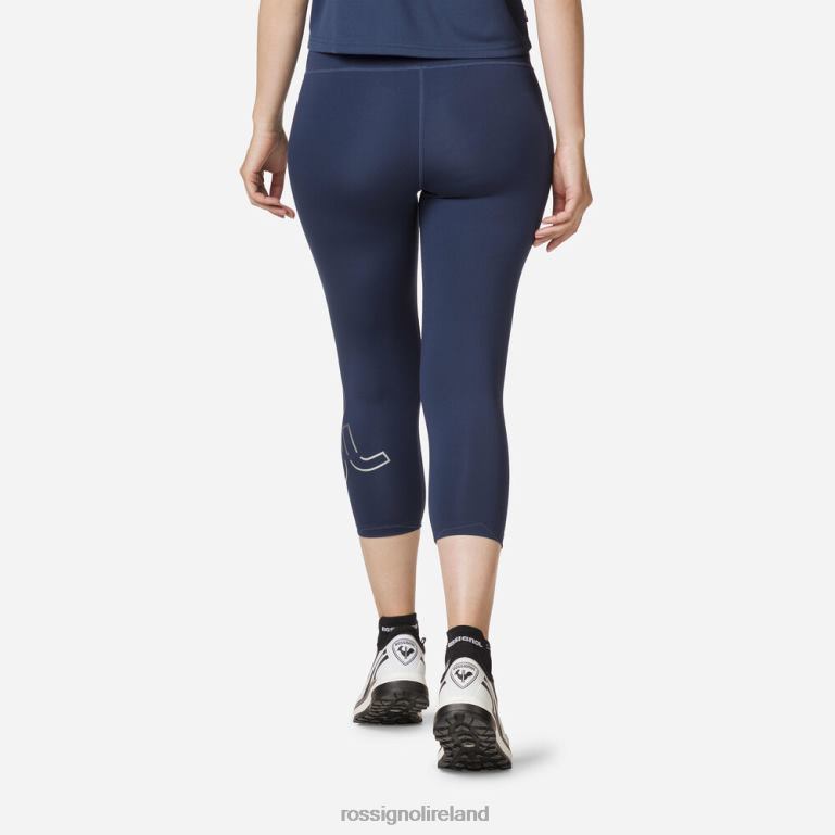 Rossignol Bottoms Women Stretch 3/4 Running Tights Dark Navy 62R6R913