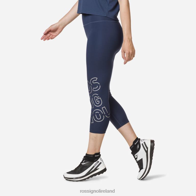 Rossignol Bottoms Women Stretch 3/4 Running Tights Dark Navy 62R6R913