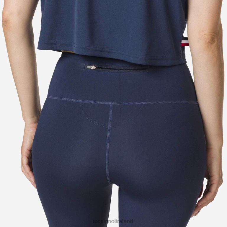 Rossignol Bottoms Women Stretch 3/4 Running Tights Dark Navy 62R6R913